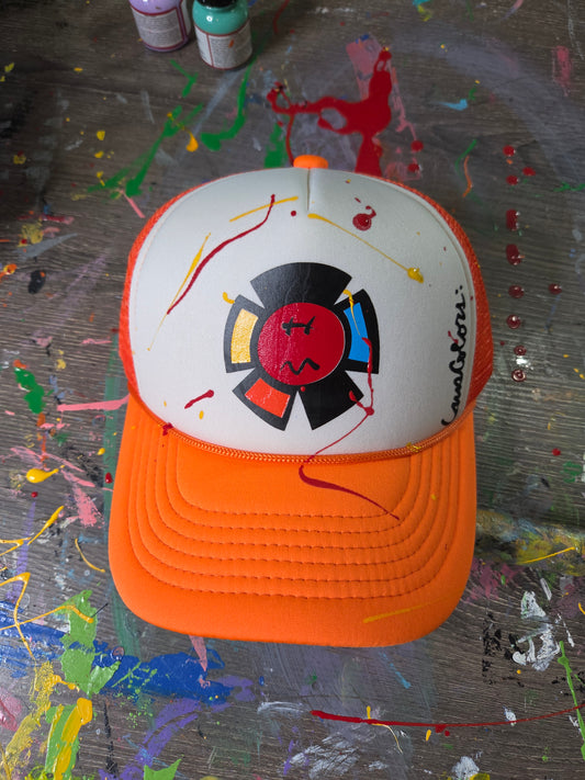 GusColors Sun Logo Cap - Orange & White