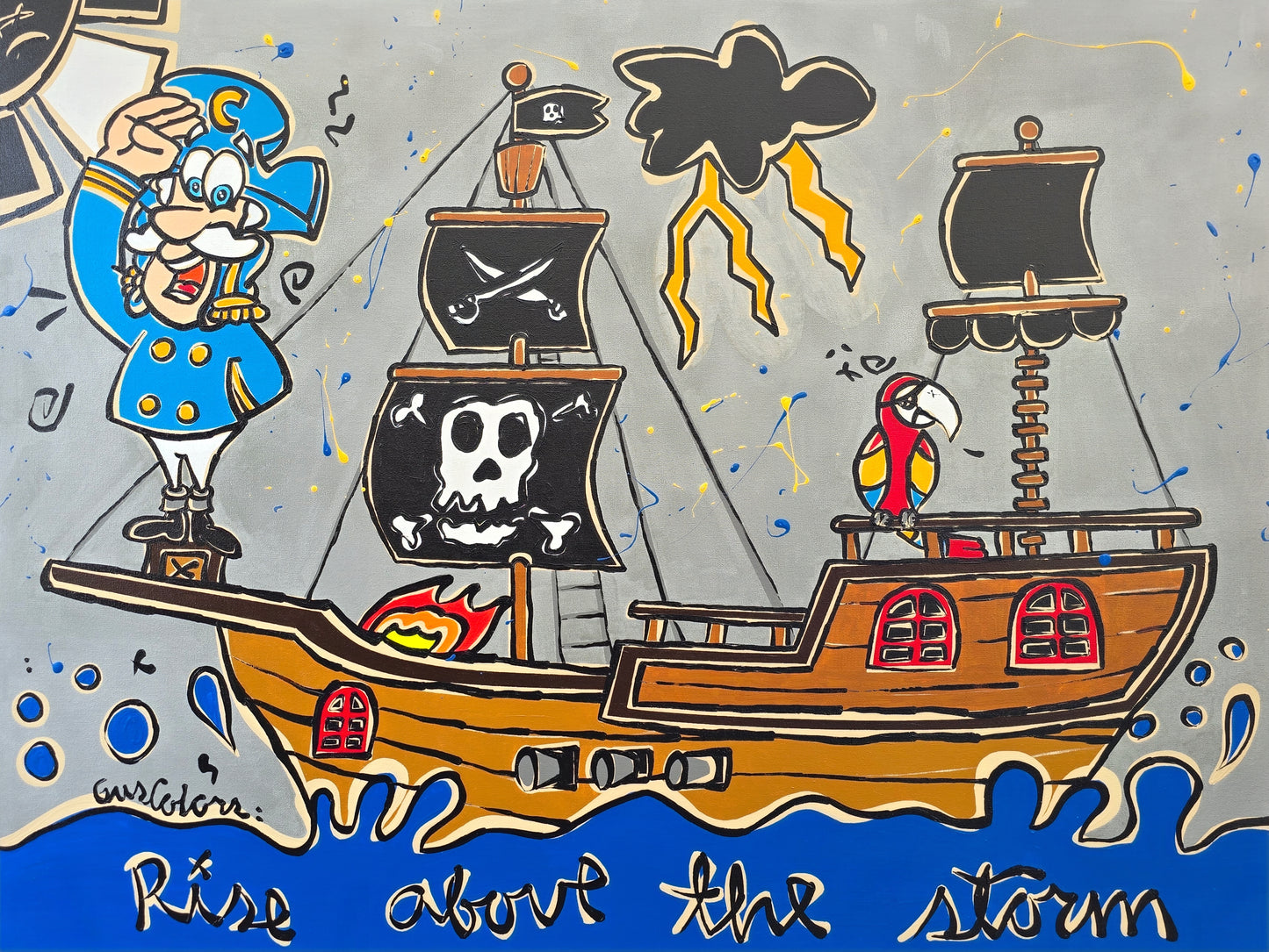 Ahoy Me Hearties! (36x48)